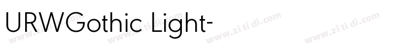 URWGothic Light字体转换